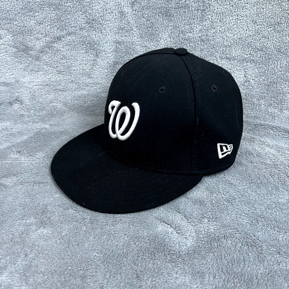 New Era Washington Nationals Black and White Basic 59Fifty Fitted Har